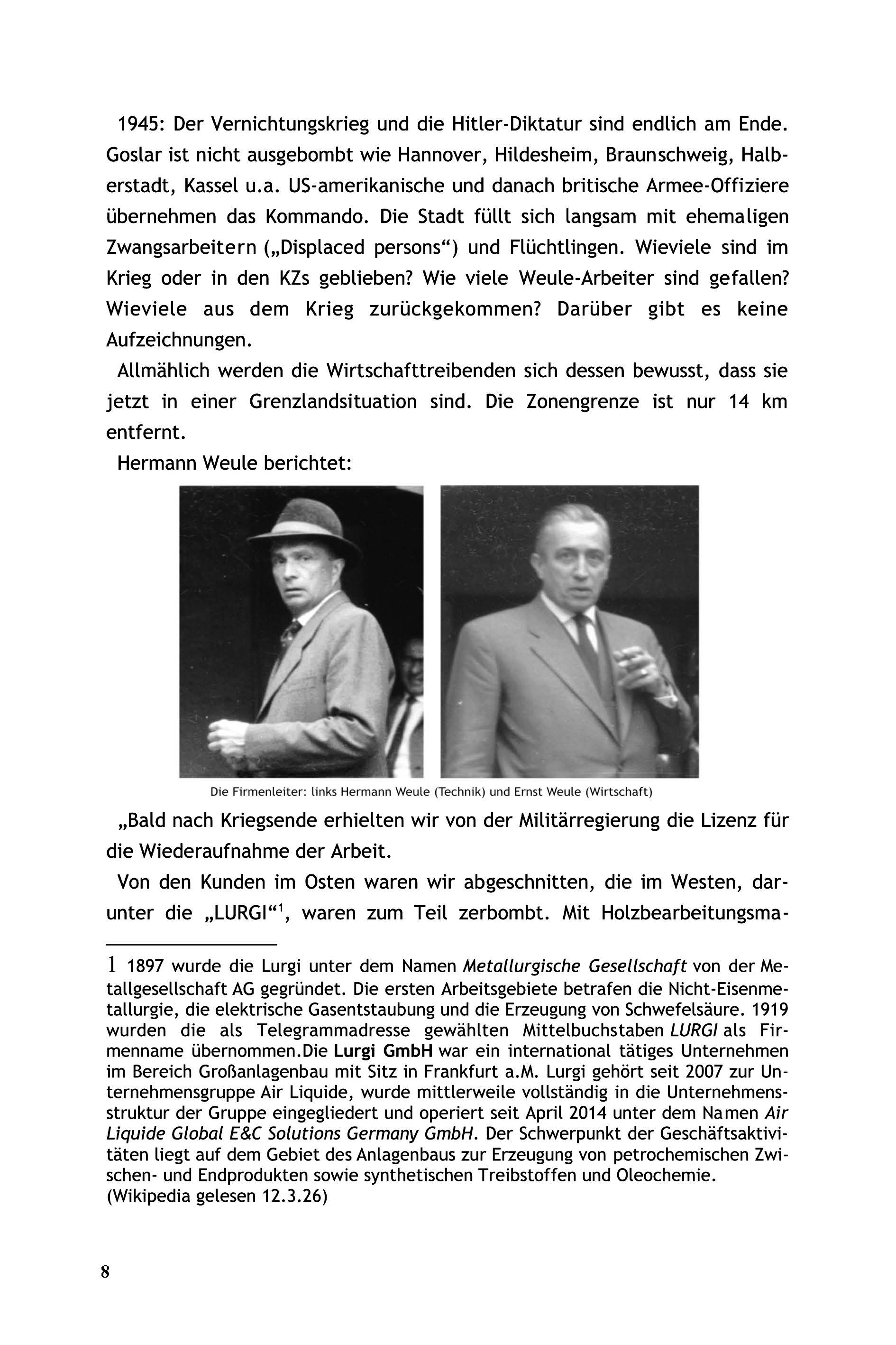 Vor dem Breiten Tor. Geschichten um die Maschinenfabrik Hermann Weule Goslar 1895-1973 – Bild 8